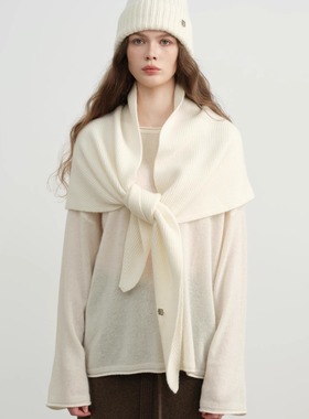 LINE CIEL羊绒高克重百搭围巾披肩25秋冬新品高级设计感气质保暖