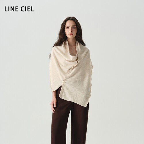 LINECIEL全羊毛不规则针织披衫