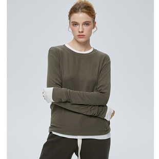 CIEL天丝羊毛亲肤长袖 女长袖 打底T恤修身 新款 T恤 显瘦秋季 LINE