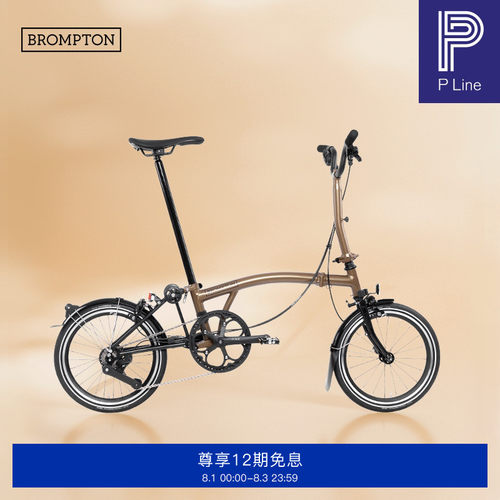 小布折叠自行车4速落日铜