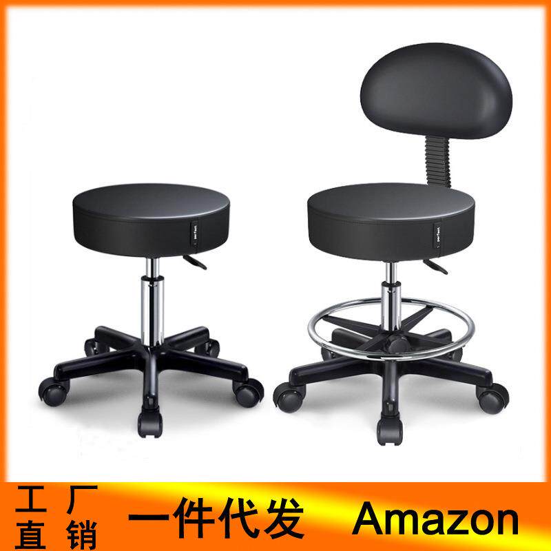 拉车套罩升降吧台椅旋转理发凳美容美甲凳实验室椅可调圆凳技师凳大工