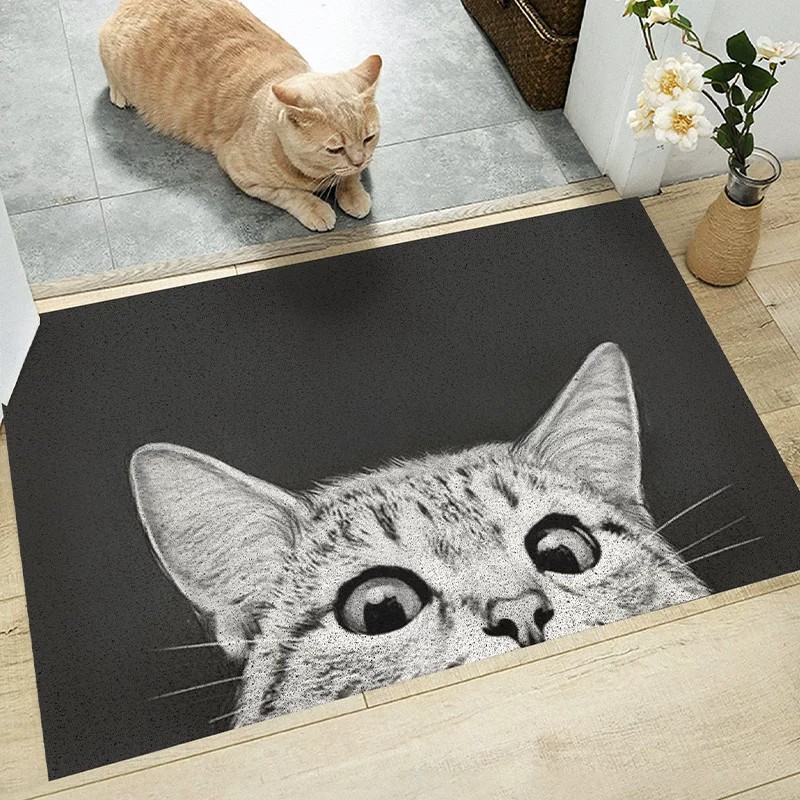 可爱猫咪玄关防滑蹭土地垫
