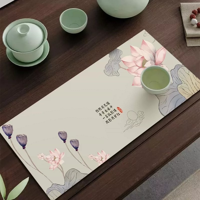 中式硅藻泥吸水速干茶水垫