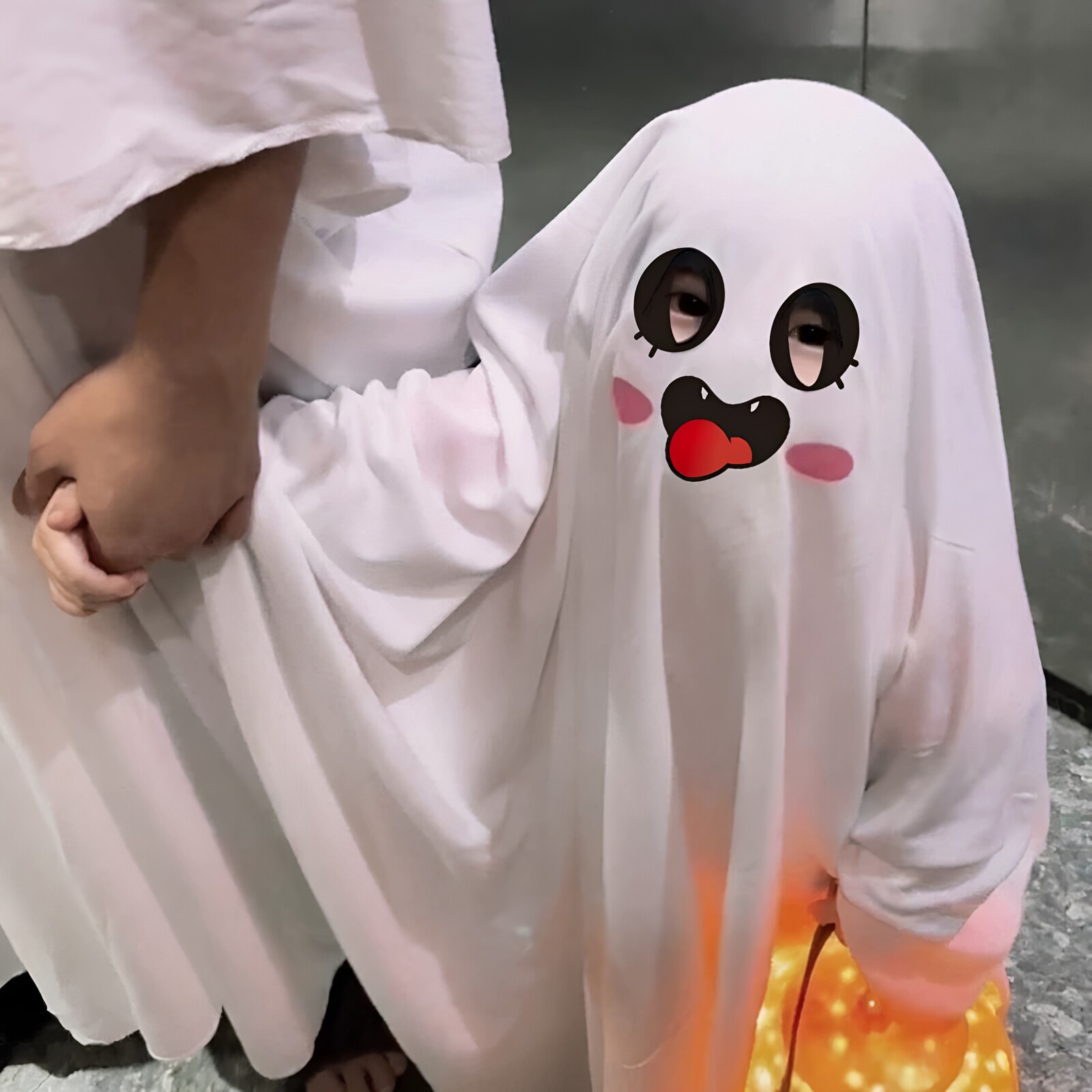 万圣节儿童幽灵斗篷披风COS