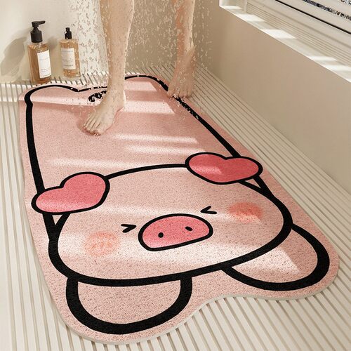 卡通镂空丝圈防滑排水地垫
