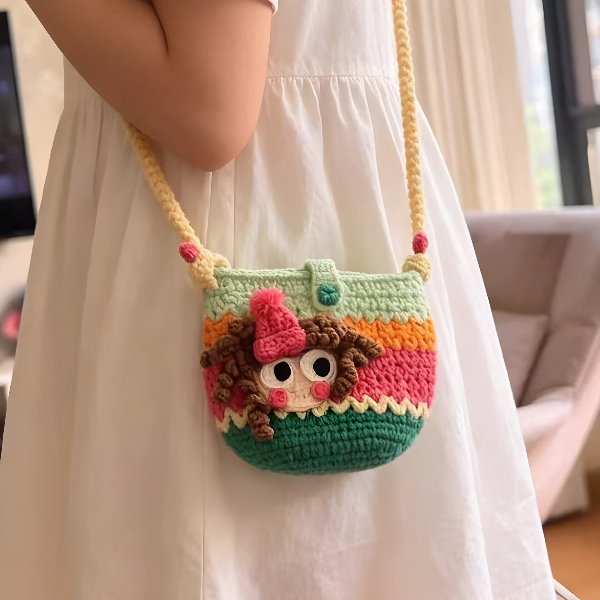 多巴胺女孩包包毛线DIY材料包