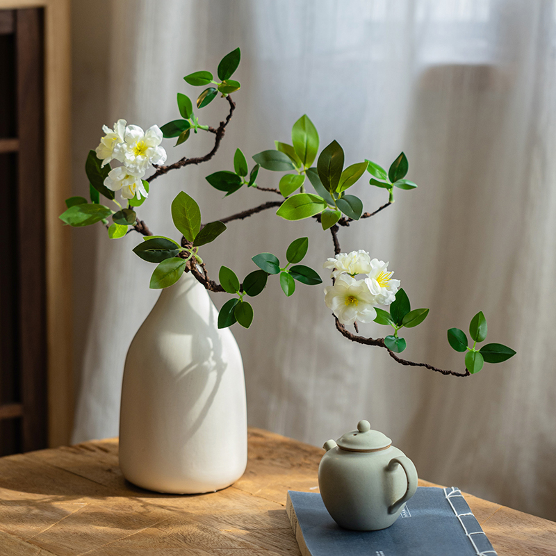 仿真花海棠叶客厅装饰摆件海棠花