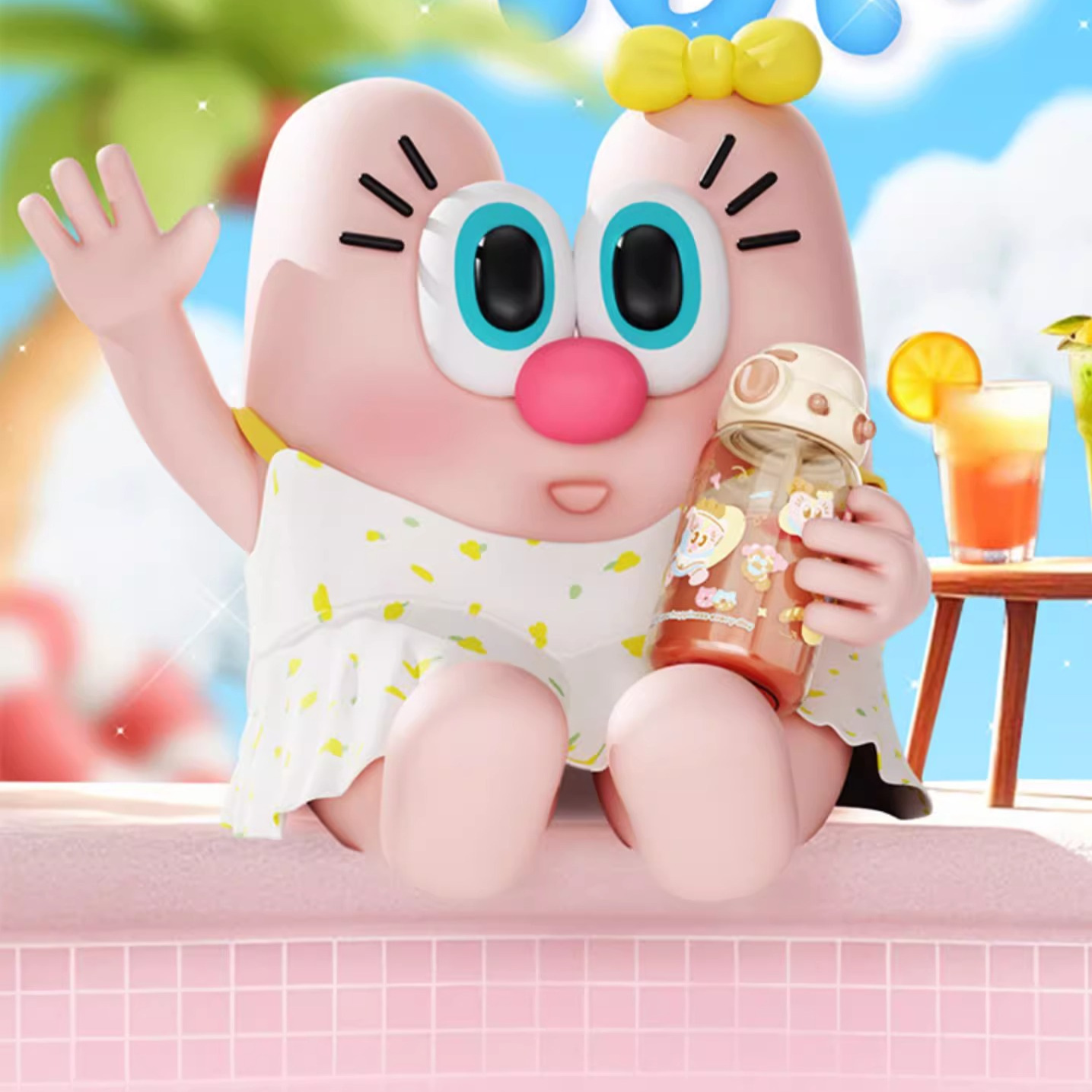 uooha好悠趣PPSU双饮吸管杯子女生高颜值儿童便携上学专用水杯夏