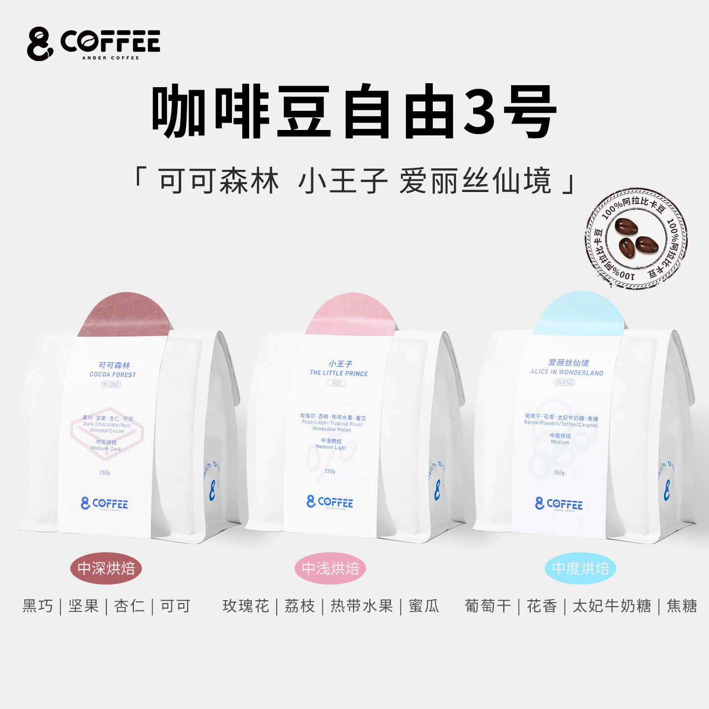 可可 小王子 爱丽丝仙境 意式拼配咖啡豆新鲜烘焙 100%阿拉比卡豆