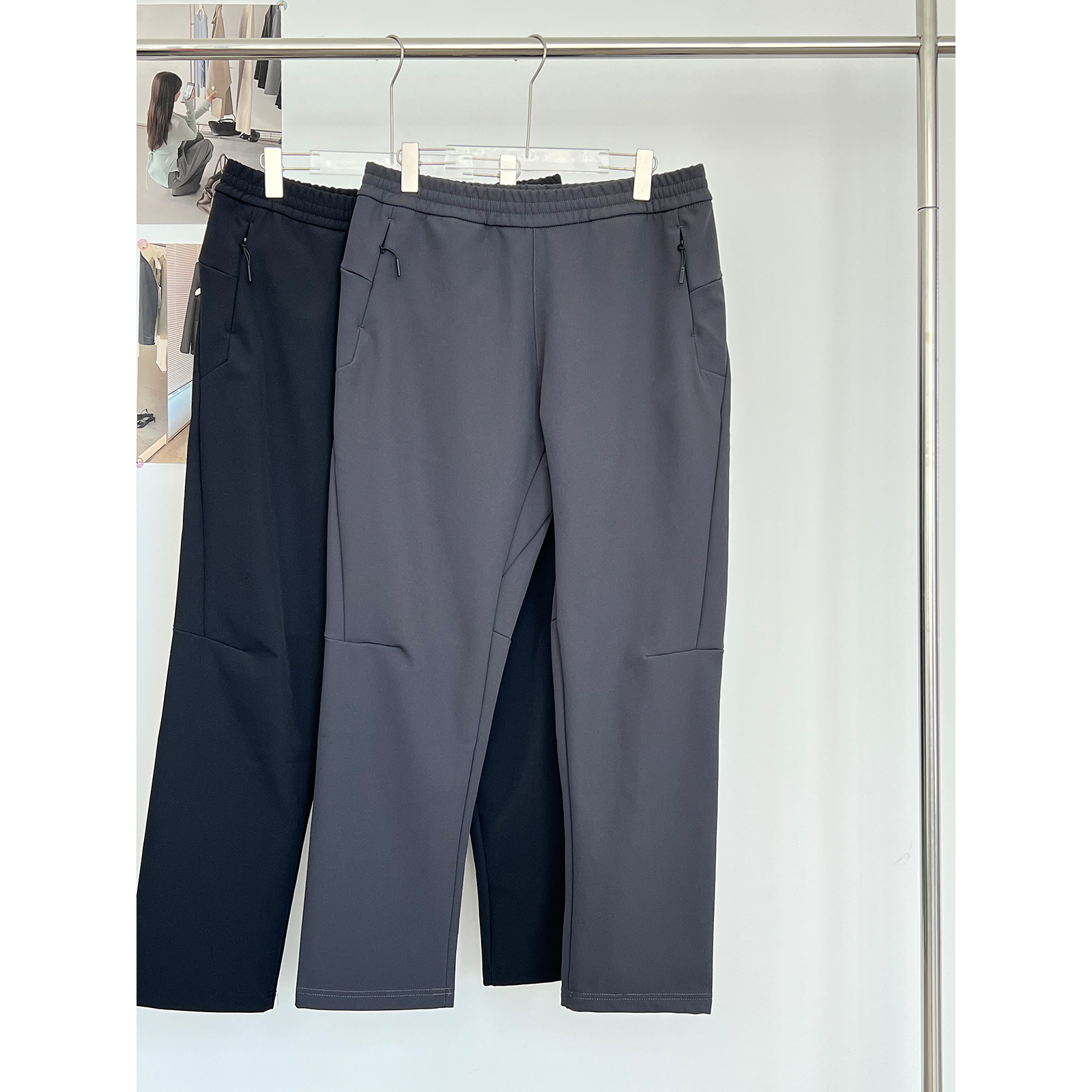 男士新款冬季加厚户外三防直筒加绒保暖防水休闲裤软