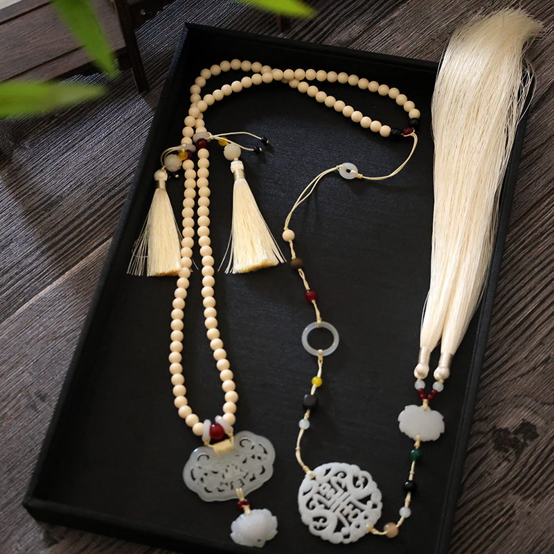 汉服马面群配饰长璎珞带背云项链