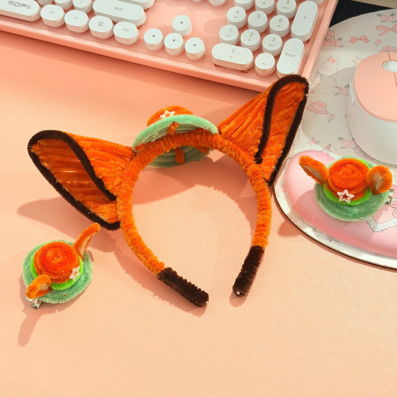 疯狂动物2尼克狐可爱侧边夹发箍手工diy材料包扭扭棒尼克发夹发饰,饰品/流行首饰/时尚饰品新,发饰,淘宝优惠券,粉丝福利购,淘宝优惠卷