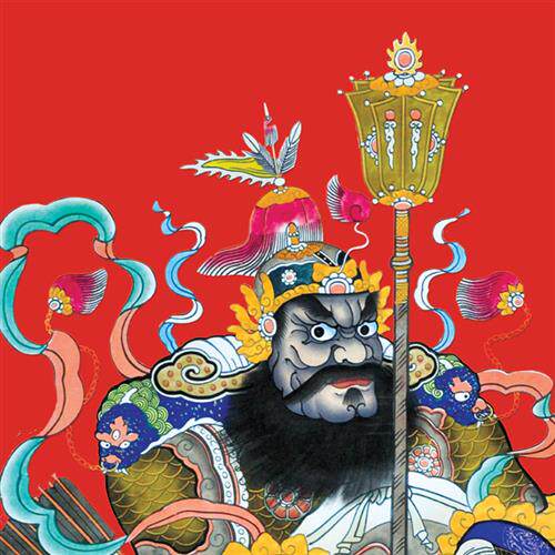 门神画像挂画 尉迟恭秦琼神像画卷轴画 道场水陆画装饰画定制订做