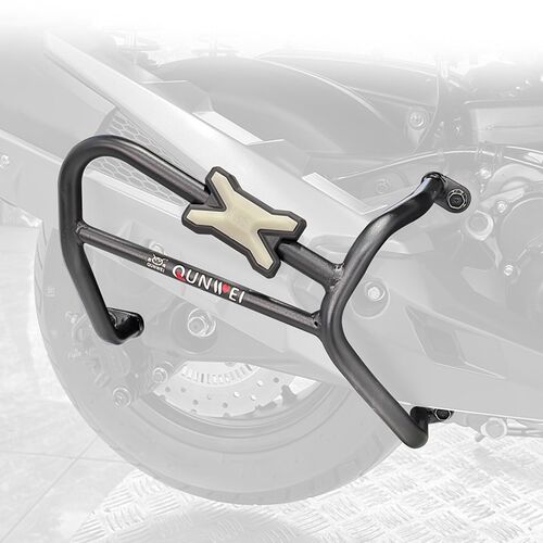 热销适用光阳赛艇S350r消声器护杠侧摔保险杠S250排气护杠消音杠
