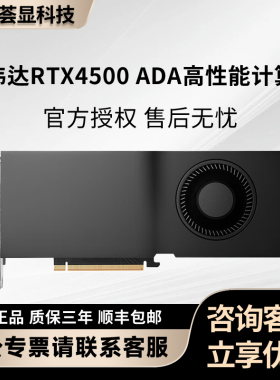 丽台RTX4500Ada 24G人工智能深度学习高性能计算渲染虚拟化显卡