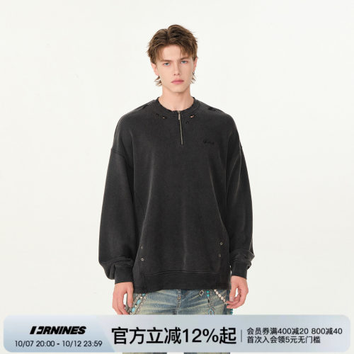FORNINES复古水洗情侣装卫衣