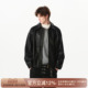 黑色休闲情侣装 FORNINES美拉德皮衣外套男女2026春季 款 pu皮夹克
