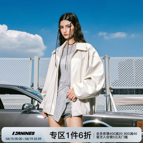 FORNINES微短款秋季PU皮复古机车夹克男女国潮情侣休闲皮衣外套