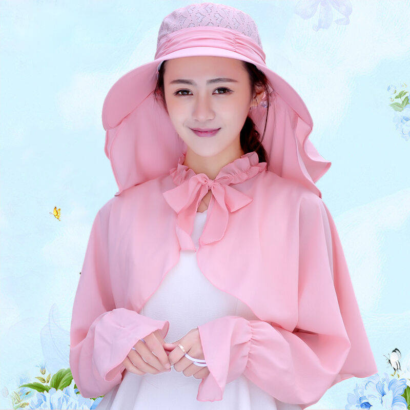 侬依拉遮阳帽子女夏天户外大沿防紫外线太阳帽出游遮脸沙滩多功能