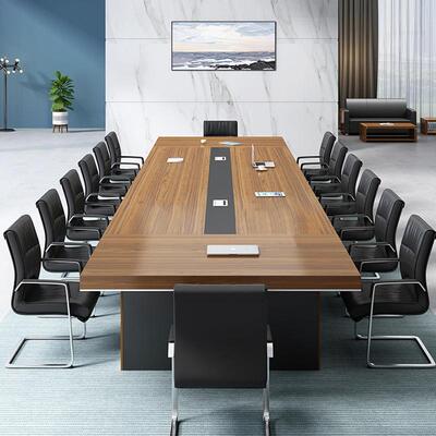 形办公家训具会议桌长简约现代长方公司洽谈桌桌椅组合JMD-8667工