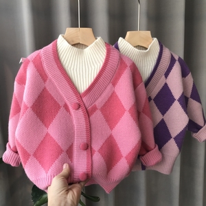 女童加厚毛衣2023冬季新款儿童宝宝洋气保暖假两件套针织衫打底衫