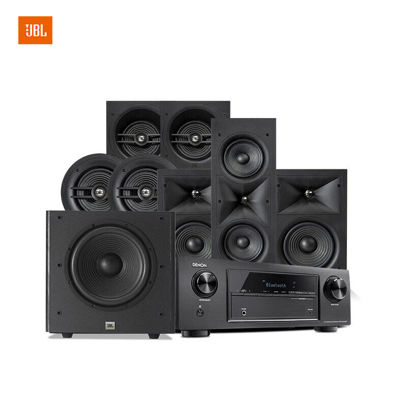 JBL Stage260C 7.1max影院套装8寸入墙音响 吸顶 家庭影院 嵌入式