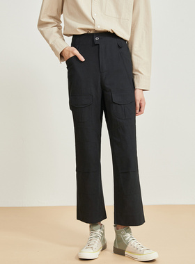 RS流石男装秋装工装裤子新款2026年春季男士纯棉透气百搭复古长裤