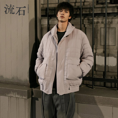 流石男装时尚宽松休闲棉衣潮牌男