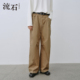 复古水洗做旧解构直筒工装 男士 裤 流石男装 2026年春季 新款 松阔腿裤