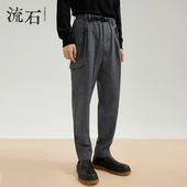 春秋装 宽松直筒长裤 时尚 男士 流石男装 新款 宽松休闲裤 2026年春秋季