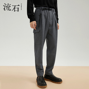 宽松休闲裤 男士 2026年秋冬季 流石男装 宽松直筒长裤 时尚 新款 秋冬装