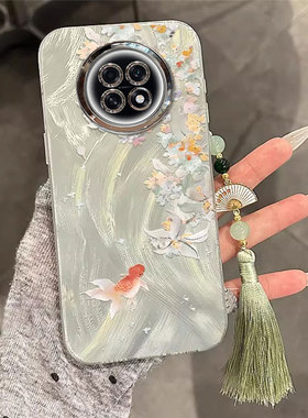 适用OPPOK13s手机壳时尚清新艺术桂花锦鲤PLL110自带镜头膜保护套高颜值女款全包防摔外壳网红挂坠