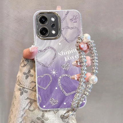 适用OPPOReno14新款手机壳13Pro渐变爱心12羽纱壳reno11高颜值10Pro+网红简约9高级8专用7保护套6/5时尚挂绳