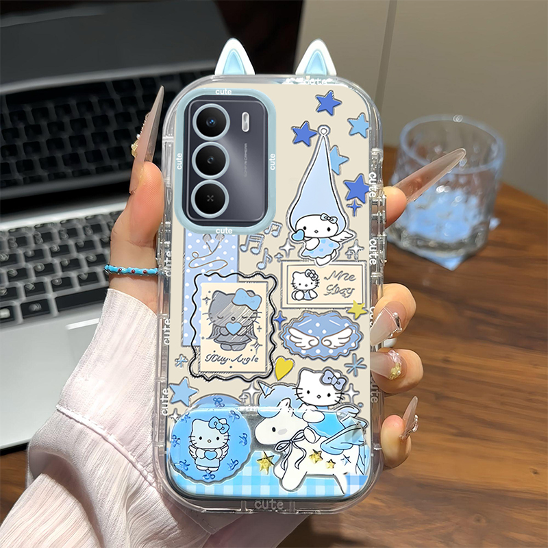 适用真我V系列独角兽凯蒂猫外壳