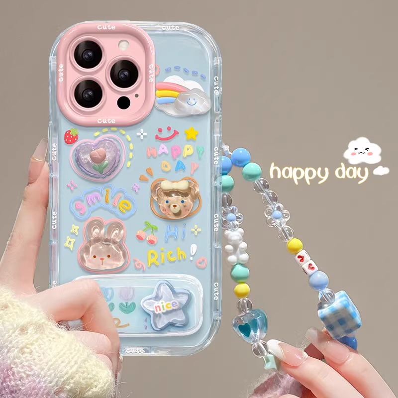适用苹果系列可爱云朵公仔手机壳