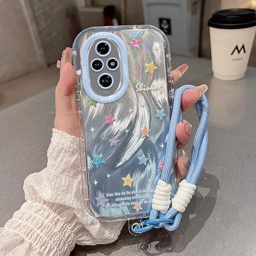 适用荣耀系列轻奢七彩星星手机壳
