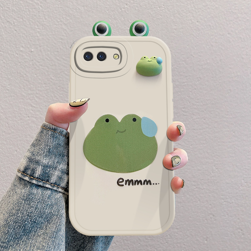 适用oppoR11手机壳女新款oppo高级感镜头全包个性搞怪可爱眼睛青蛙R11S防摔软壳创意趣味外壳硅胶散热保护套