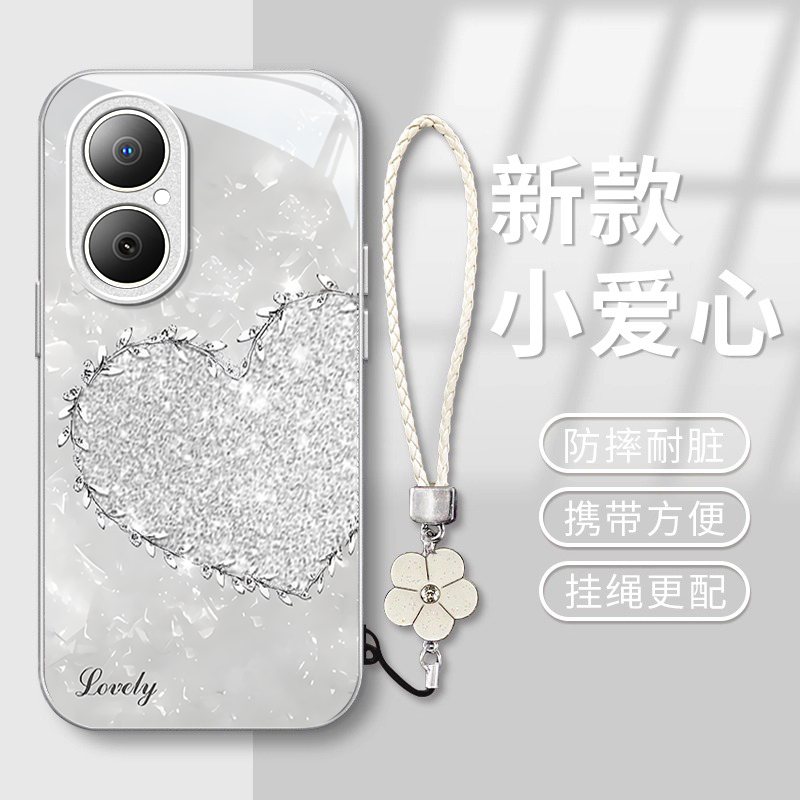 适用华为畅享系列钻石爱心手机壳