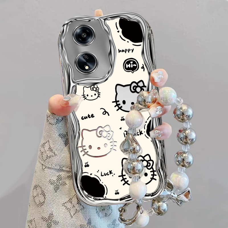 适用OPPOA98手机壳A97/6新款a95/93s创意72凯蒂猫A8网红A58X电镀57女款a3pro硅胶A5保护套a1活力版防摔a3活力