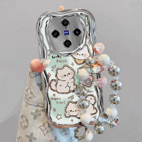 适用vivoX系列可爱小白狗手机壳