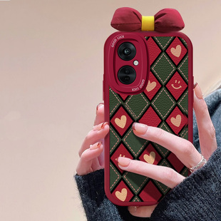 适用OPPOK11X手机壳女生oppok10新款菱格爱心k5可爱个性k7x防摔活力版外壳k9s软壳pro国风全包k1硅胶保护套