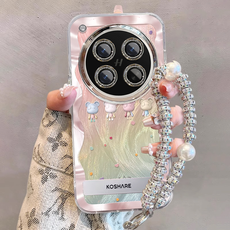 适用OPPOFindX8S彩色小熊手机壳