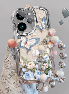 适用真我GT7Pro手机壳新款GT6文艺gt5Pro蝴蝶鲜花Neo6SE硅胶保护套gtneo5网红女款GTNeo3全包neo2防摔