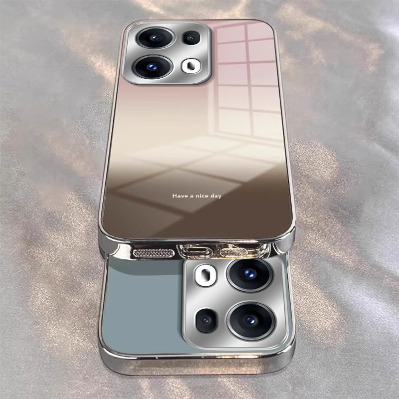 适用OPPOReno系列渐变晕染手机壳