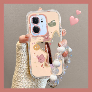 适用iQOONeo9pro手机壳新款neo8镜面全包6SE创意可爱奶油星星neo7竞速版网红高颜值女款5S硅胶Neo3防摔保护套