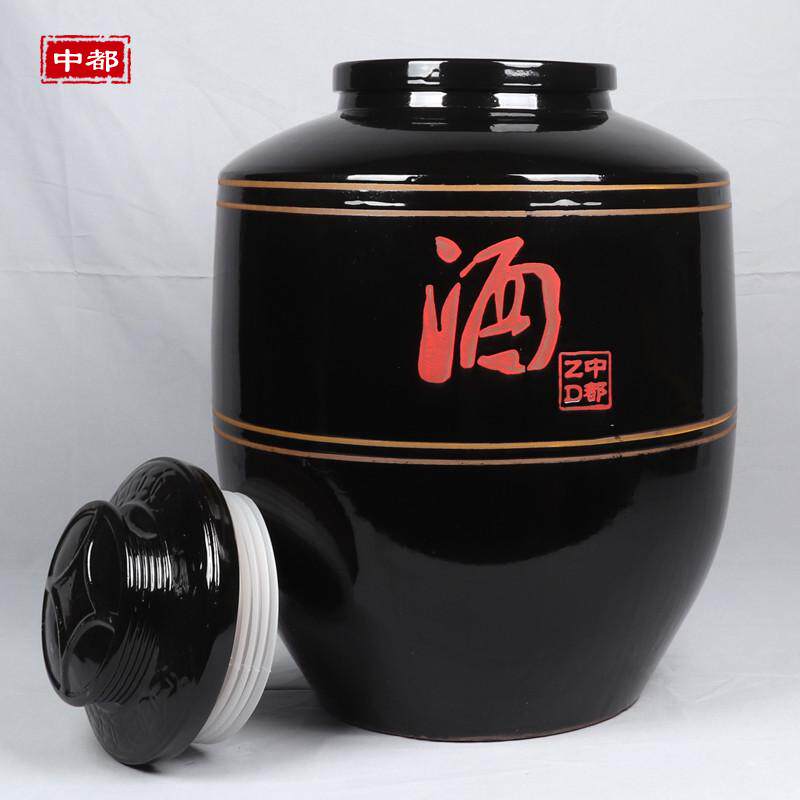 四川老式加厚土陶酒坛子家用密封窖藏100斤酒缸储存白酒葡萄酒