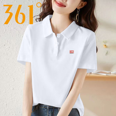 361短袖T恤女2025新款夏季速干透气翻领POLO衫女士上衣运动半袖