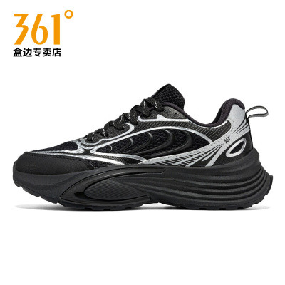 361女鞋黑色运动鞋2025秋季新款网面老爹鞋女款鞋子休闲旅游鞋女