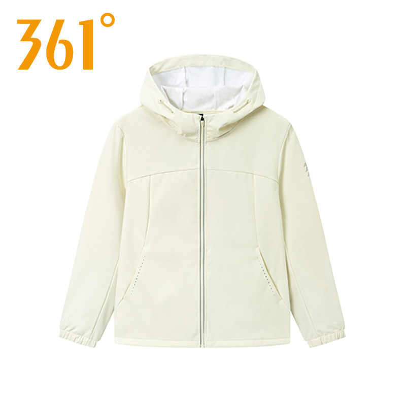361运动风衣女2026秋季新款纯色百搭连帽防晒服女士梭织休闲外套