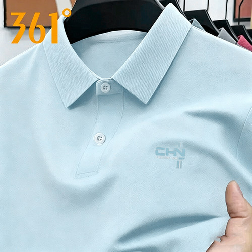 361度运动polo衫男士2026夏季新款翻领短袖T恤商务通勤休闲上衣服